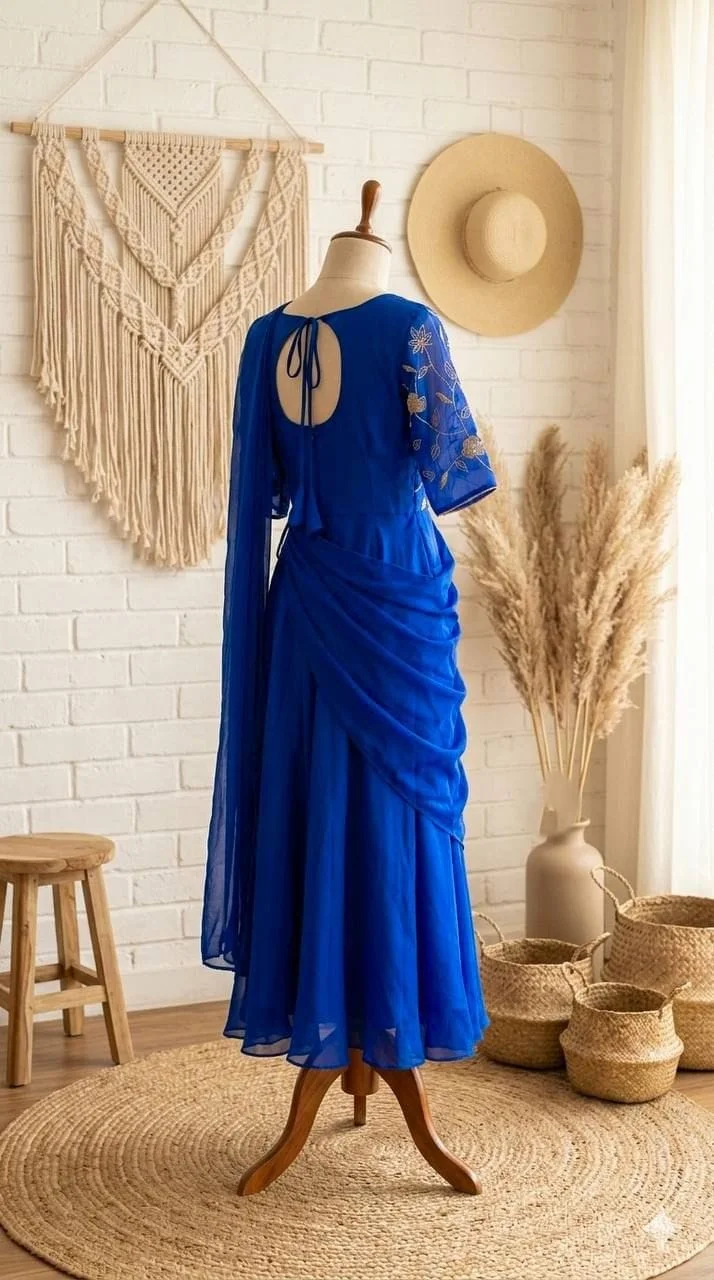 Mahika Anarkali Gown with Attached Dupatta
